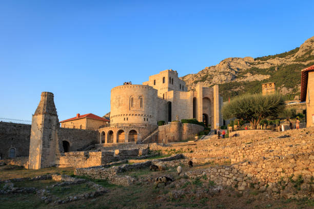 Kruja Castle overlooking the valley during a guided tour