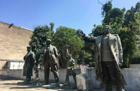 Statue commemorating communist history in Albania
